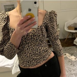 Animal print blouse